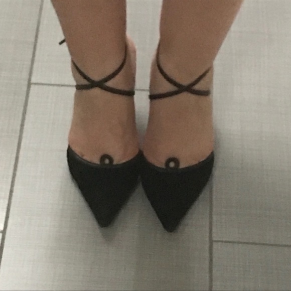 MANOLO Blahnik 39 strappy suede mules stilettos pointy toe high heels - Picture 7 of 12
